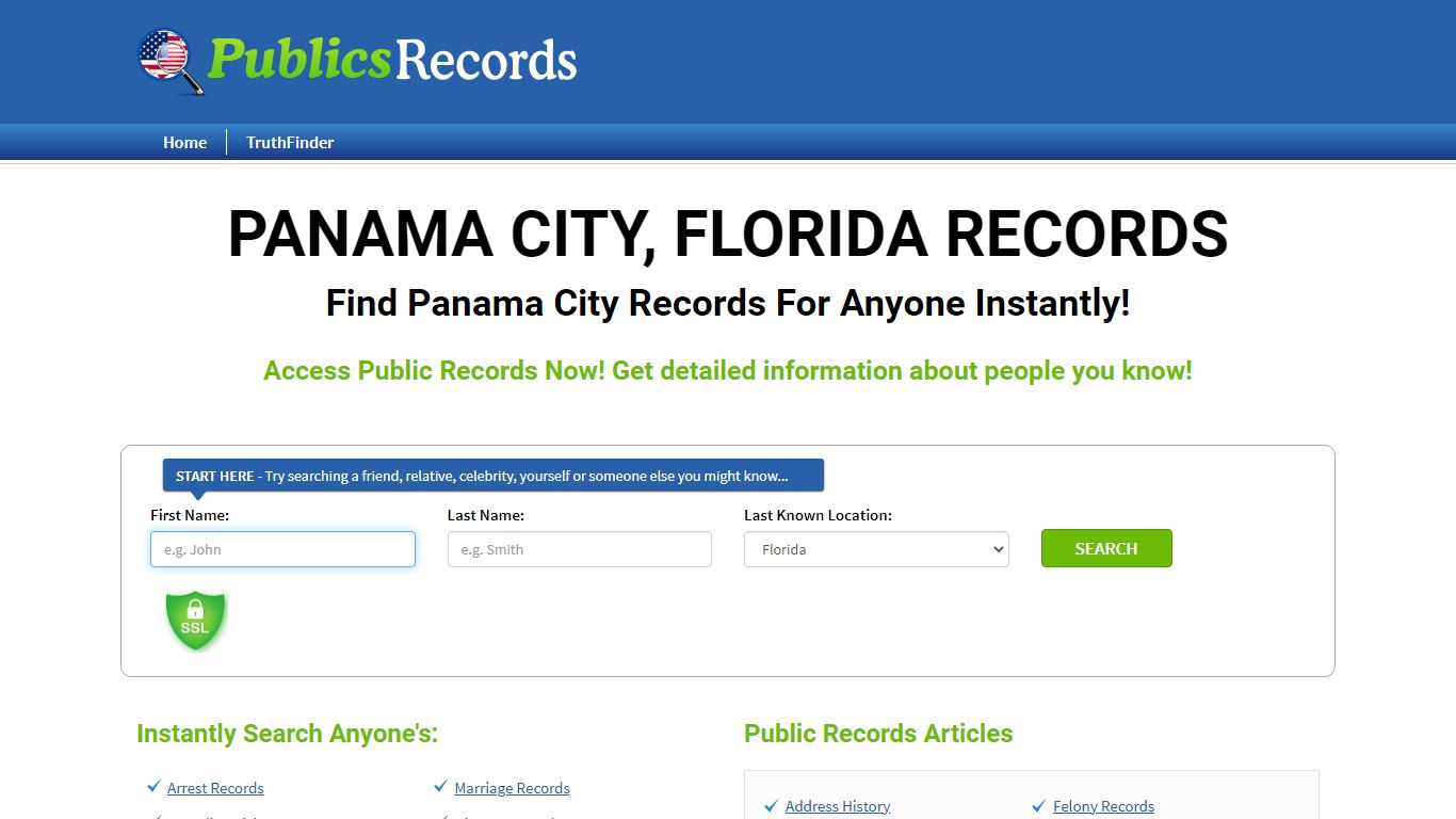 Find Panama City, Florida Records!