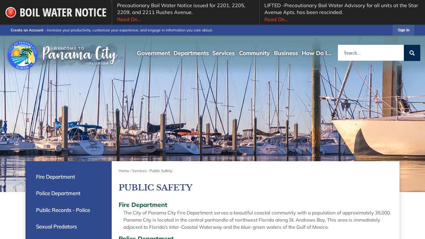 Public Safety | Panama City, FL - Official Website